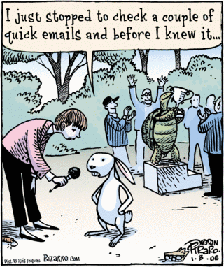Checking e-mail takes hours